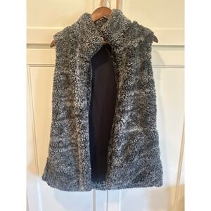 Altard State Womens Gray Faux Fur Sleeveless Vest Size L Layering